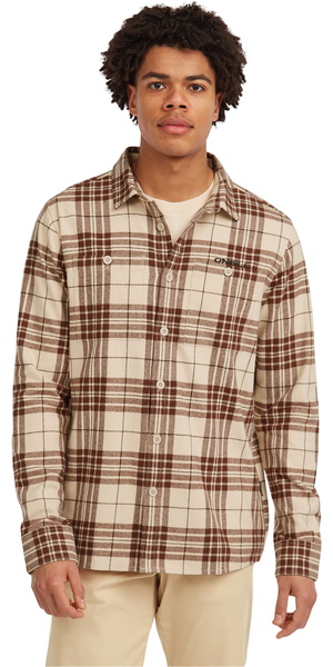 2025 O'Neill Hombres Camisa De Franela Imprescindible 2650049 - Beige Flannel Check
